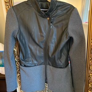 Leather/sweater jacket